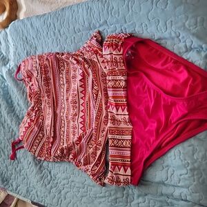 Into the Blue Tankini bathing suit sz 10